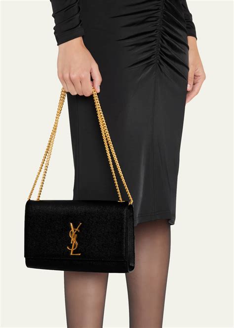 Saint Laurent Kate Medium YSL Crossbody Bag in Grained Leather